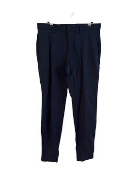 Theory Men's Dark Navy Flat-Front Dress Pants